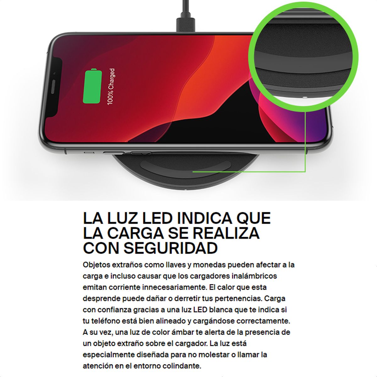 BELKIN - Base De Carga Pad Inalámbrica Qi 10w Belkin Boostcharge Bk WIA001TTBK