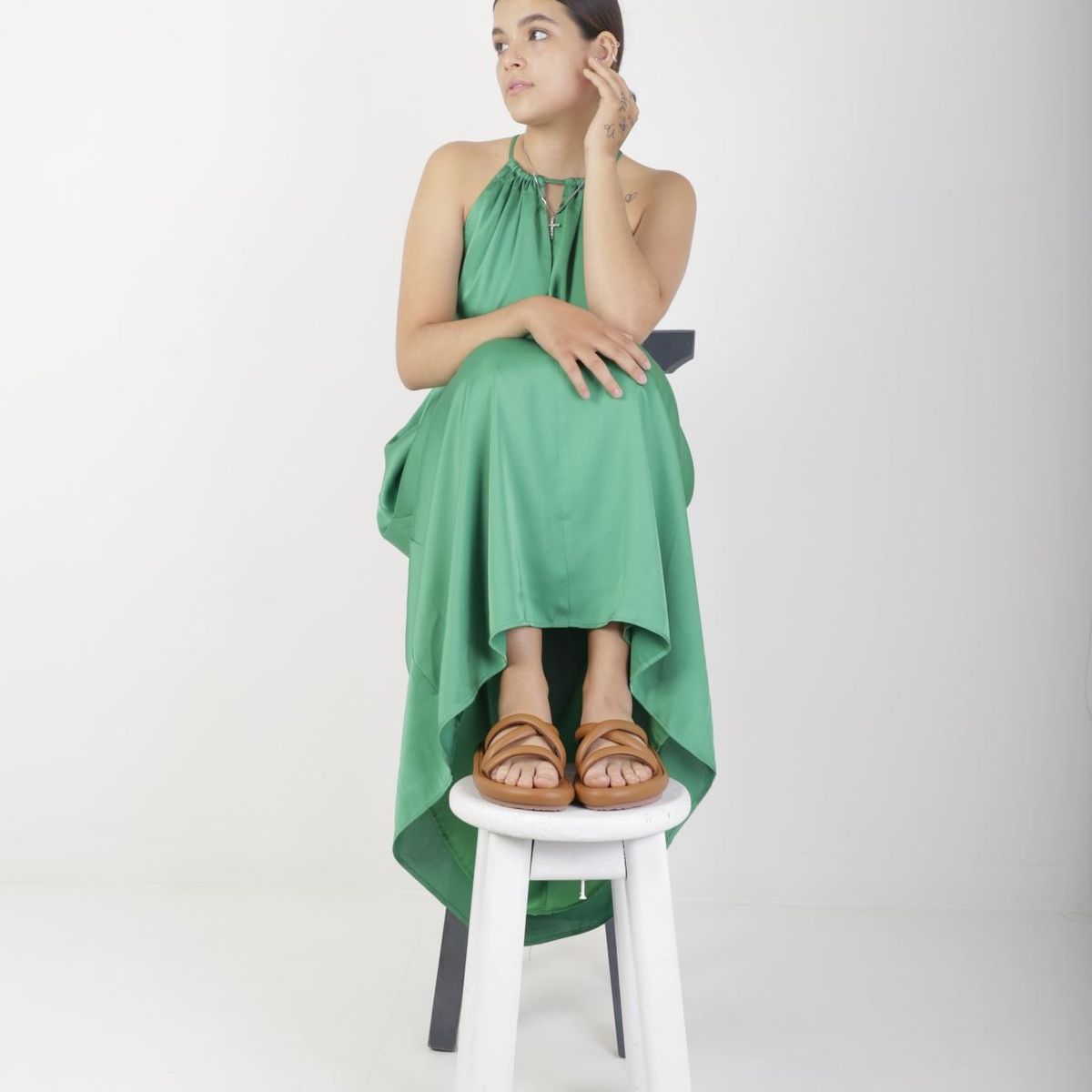 TALARA - Sandalia Plana para mujer en cuero