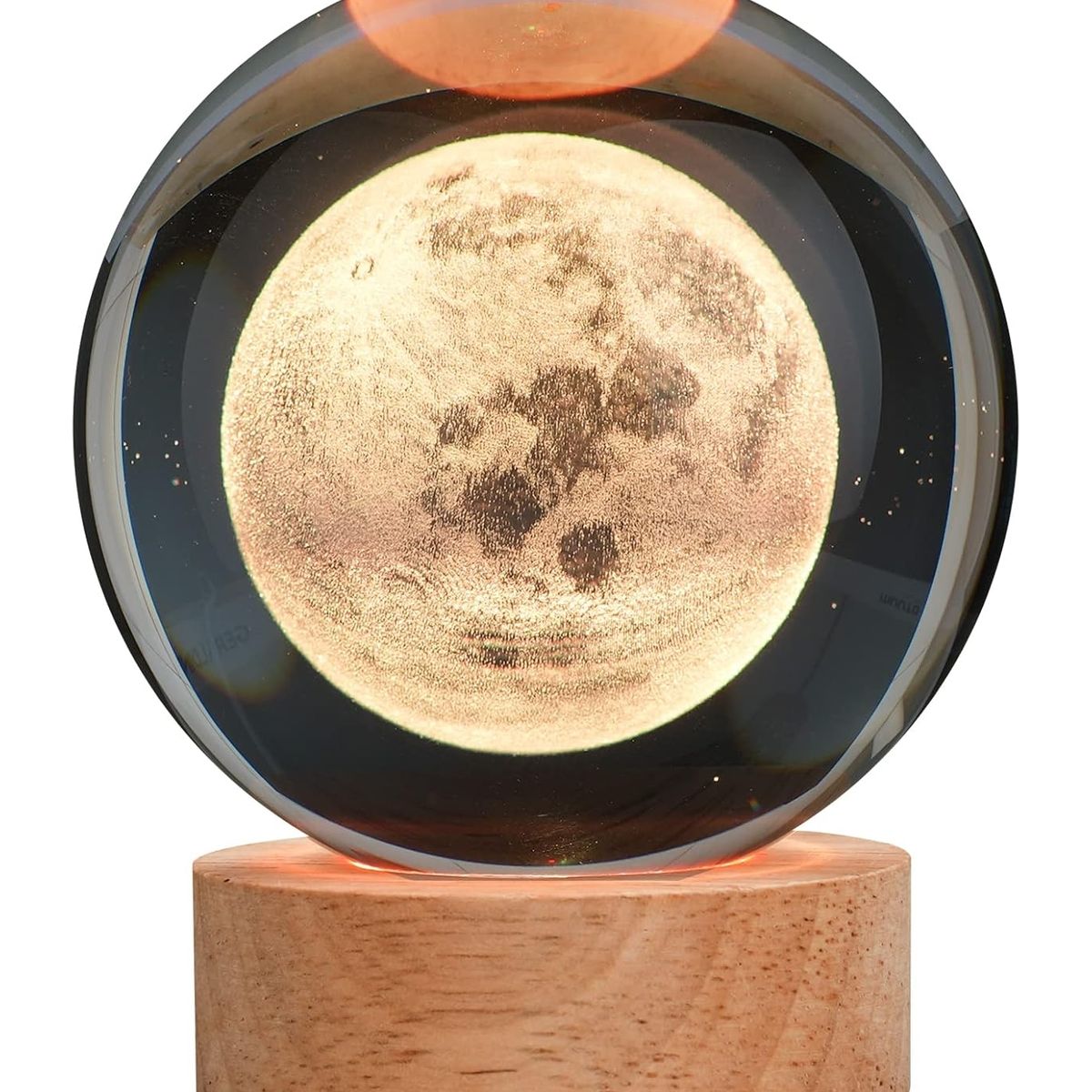 GENERICO - Lampara Luz Nocturna Bola De Cristal LED 3D - 6CM