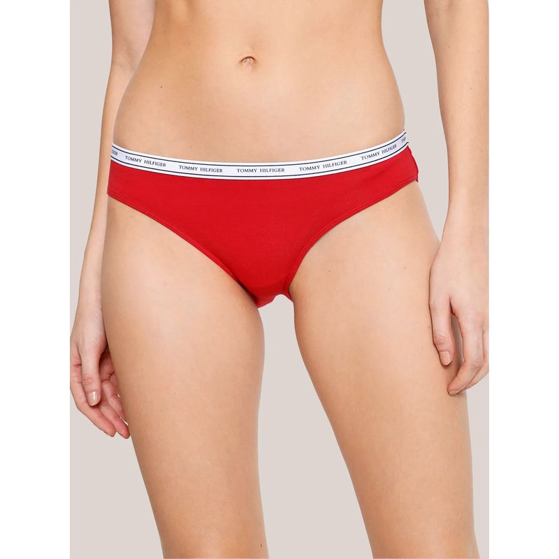 TOMMY HILFIGER - Pantie Rojo De Algodón Clásicas Tommy Hilfiger