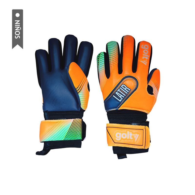 GOLTY - Guantes Competencia Golty Latir Niño-NaranjaAzul
