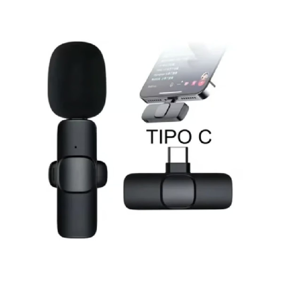 GENERICO - Microfono Inalambrico para Celular Tipo c y apple k9