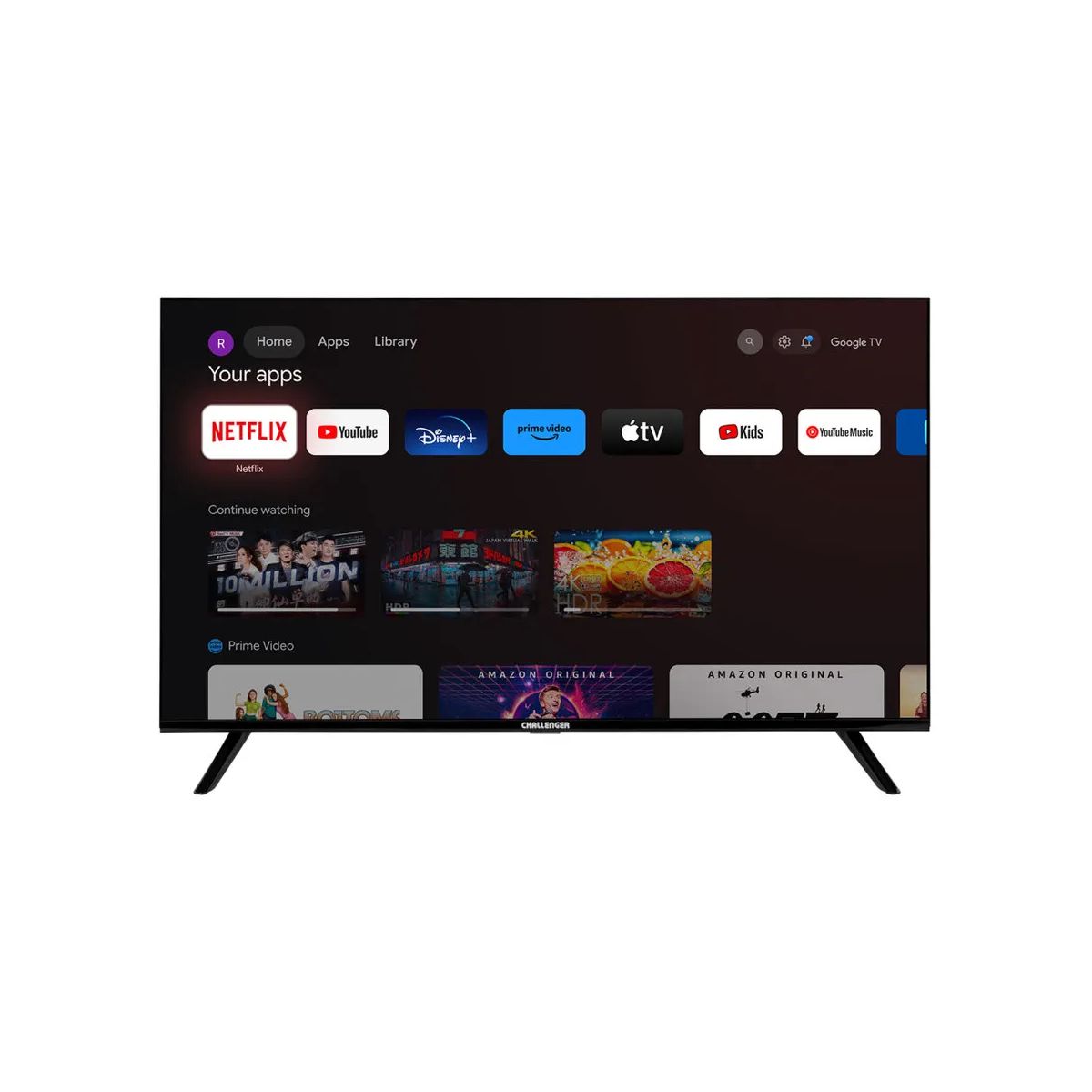 CHALLENGER - Televisor Challenger 43 109cm FHD Smart Tv Negro LED 43TG79 BT GOOGLE TV