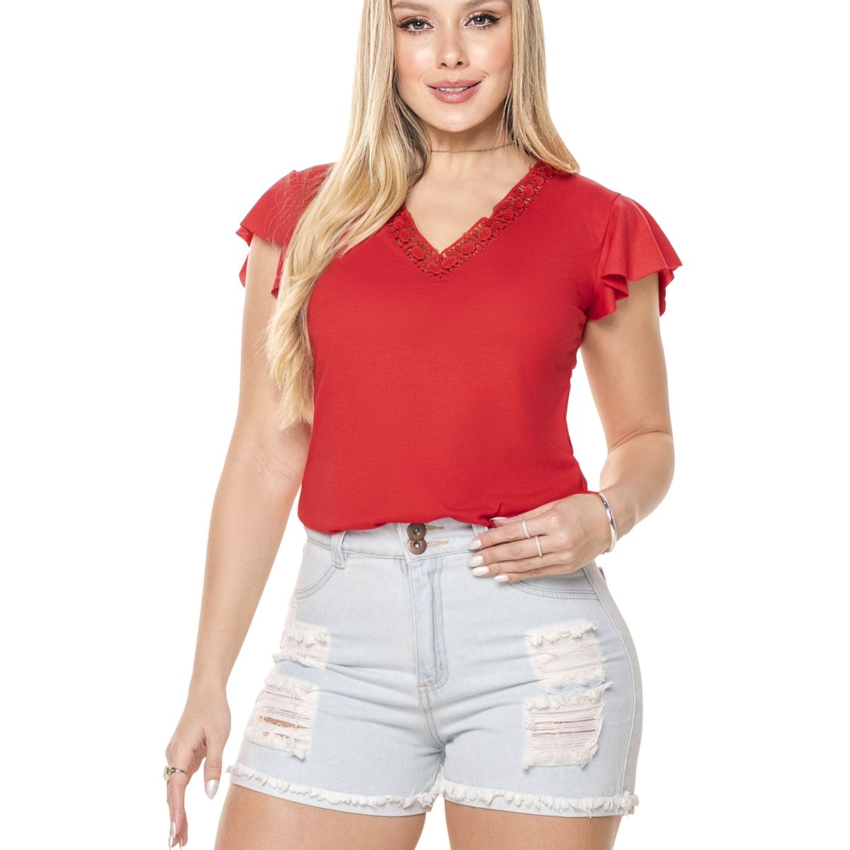 MARKETING PERSONAL - Camiseta Mujer Rojo Mp 91709