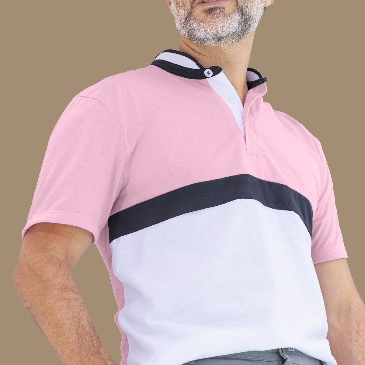 MARKETING PERSONAL - Polo Hombre Rosado Mp 92822