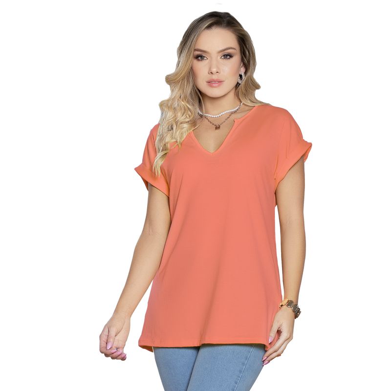 MARKETING PERSONAL - Blusón Mujer Mandarina Mp 7265