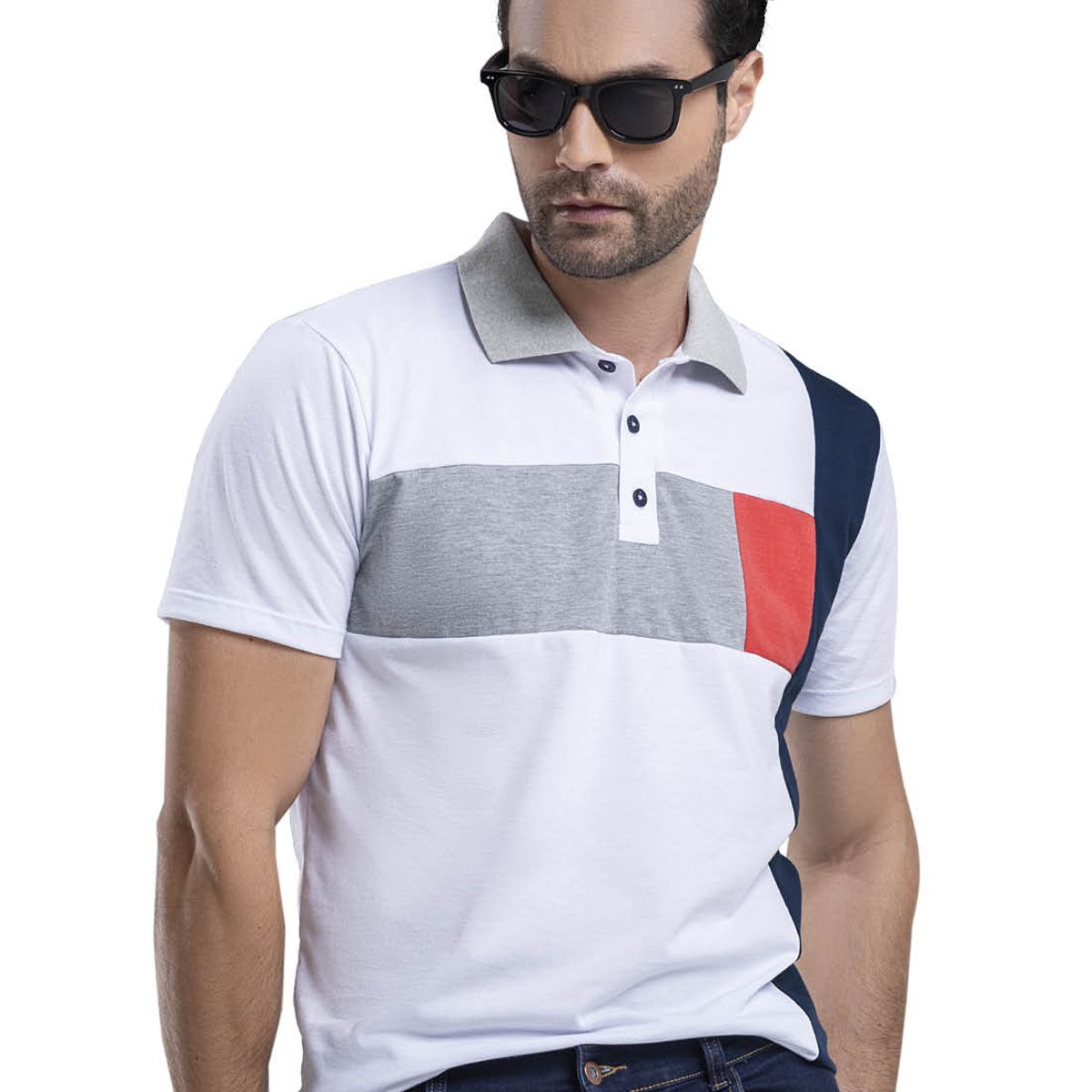 MARKETING PERSONAL - Polo Hombre Blanco Mp 6444