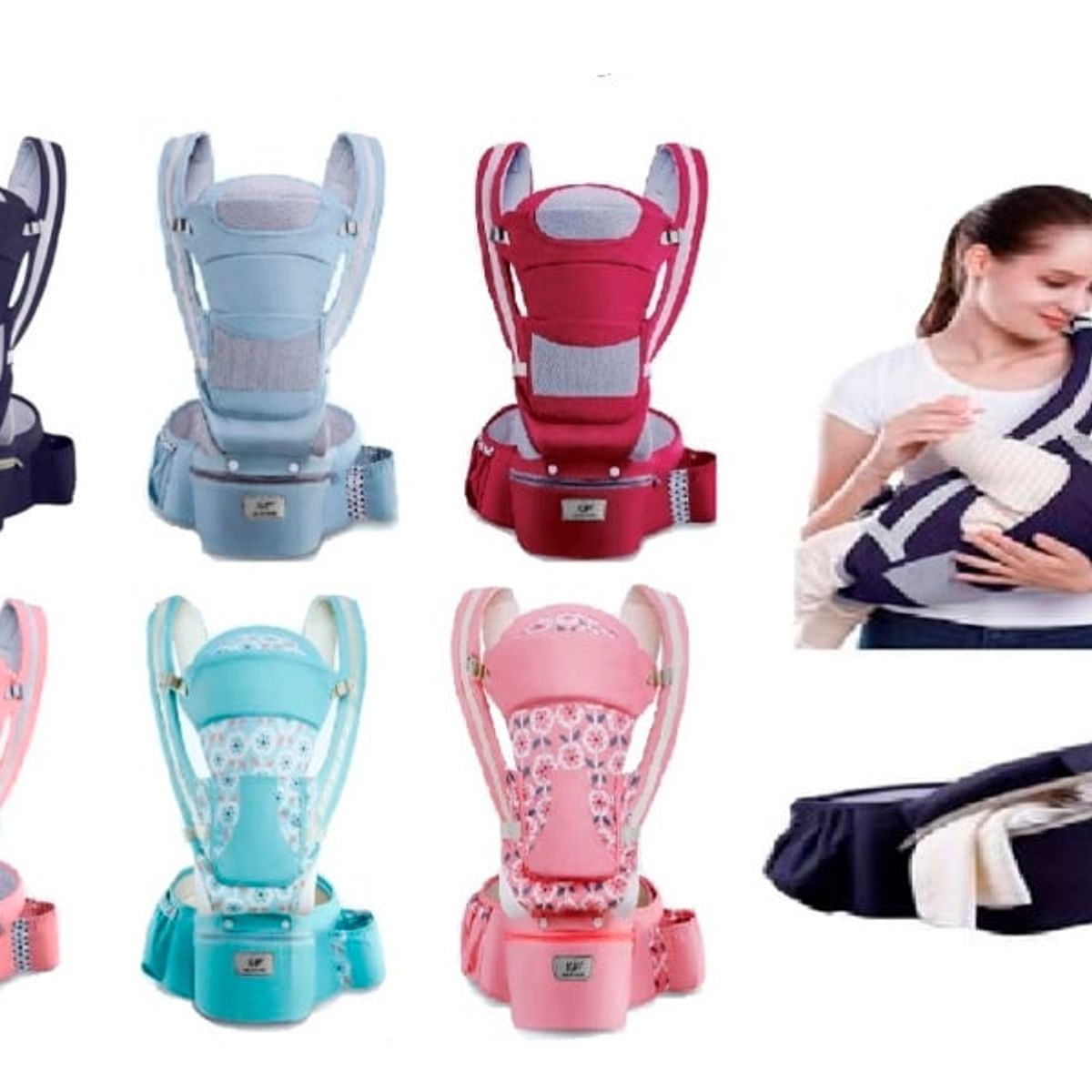 HUANGER - Cargador Canguro Ergonomico Asiento Y Maletica Para Bebe