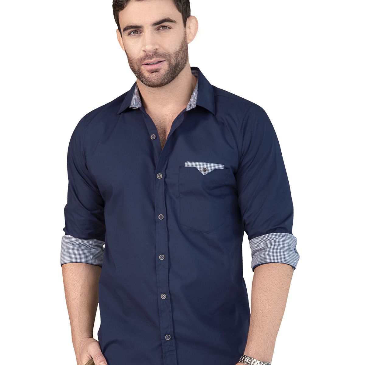 MARKETING PERSONAL - Camisa Hombre Azul Navy Mp 87620