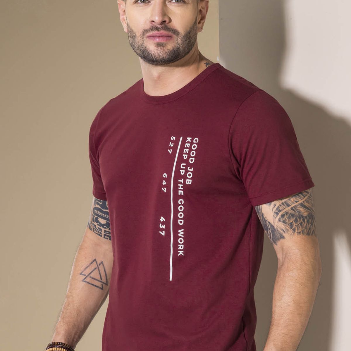 MARKETING PERSONAL - Camiseta Hombre Vinotinto Mp 2112