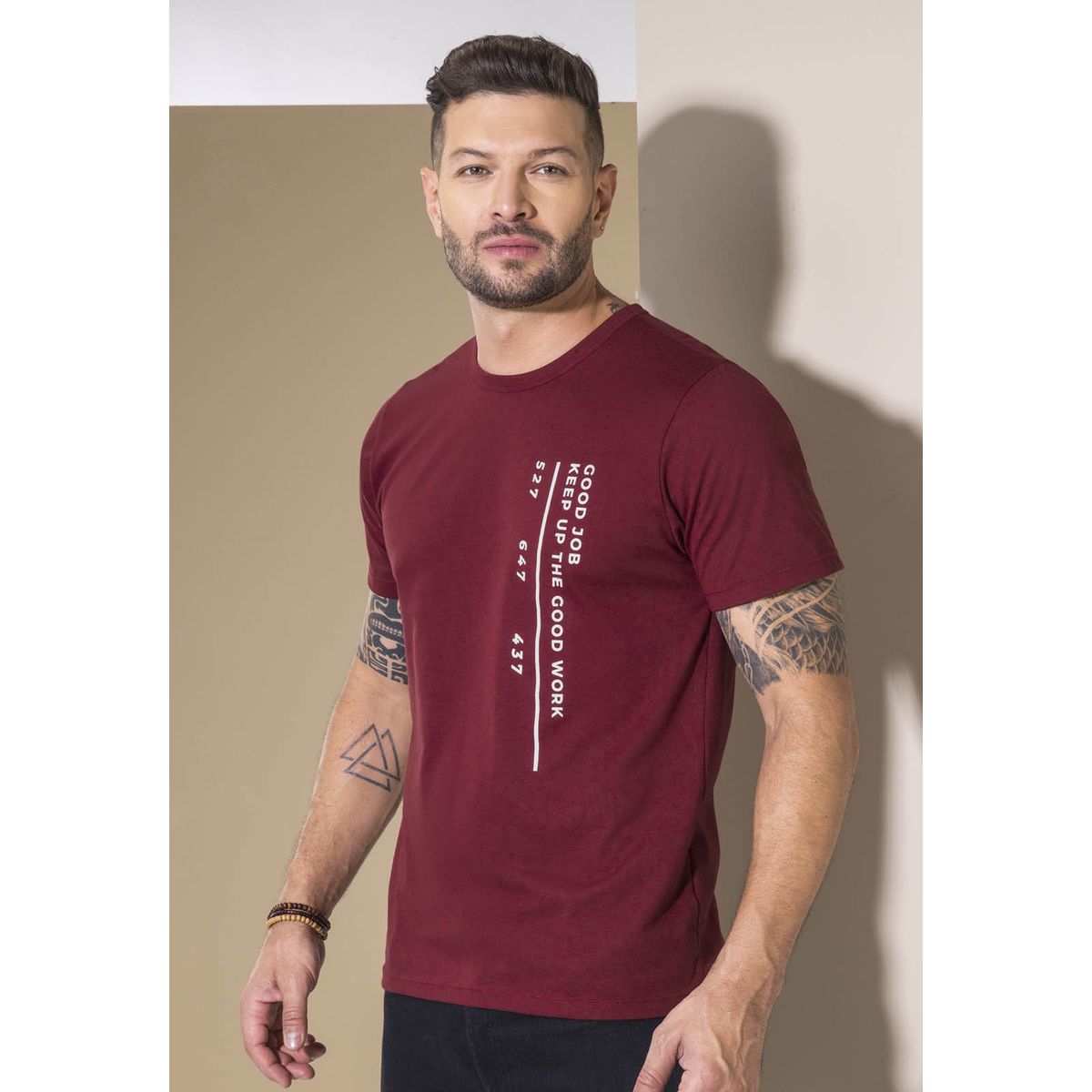 MARKETING PERSONAL - Camiseta Hombre Vinotinto Mp 2112