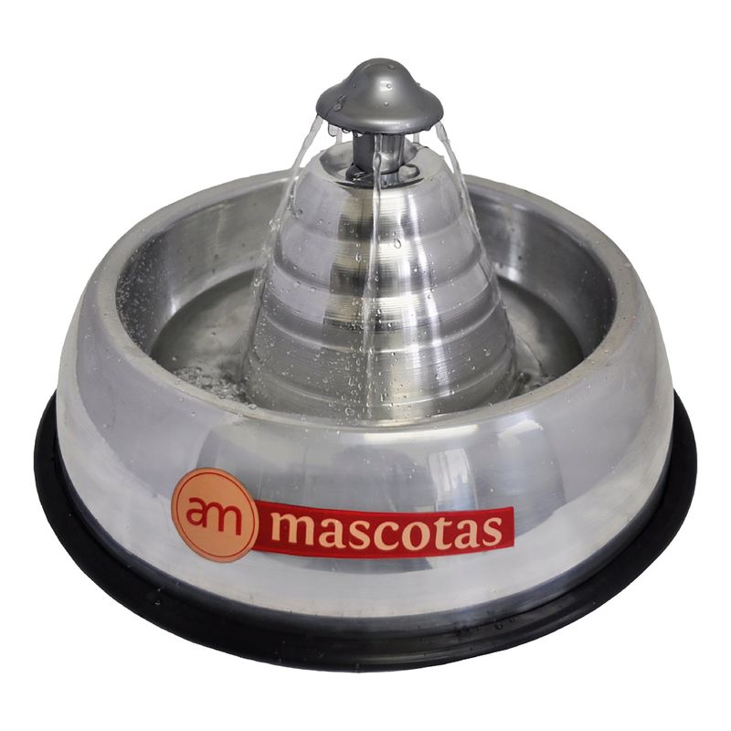AM MASCOTAS - Fuente Automática Metálica Am Mascotas
