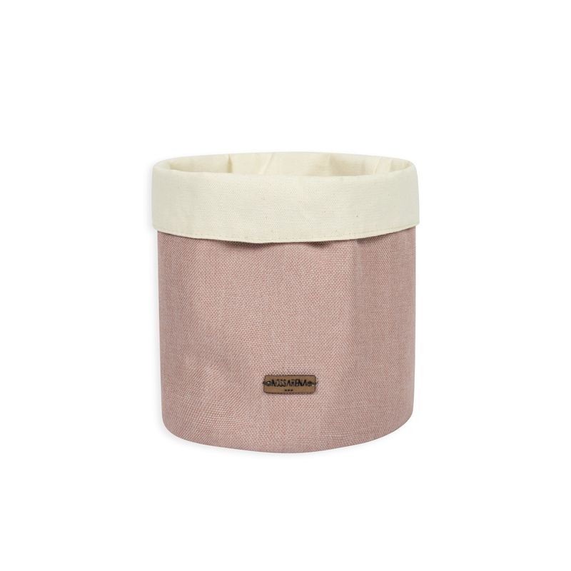 NOSSARENA - Canasto organizador rosa 20X25 cm doble faz