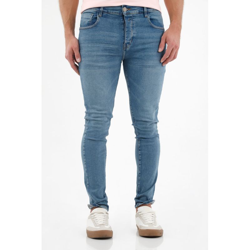 TENNIS - Jean super skinny azul para hombre