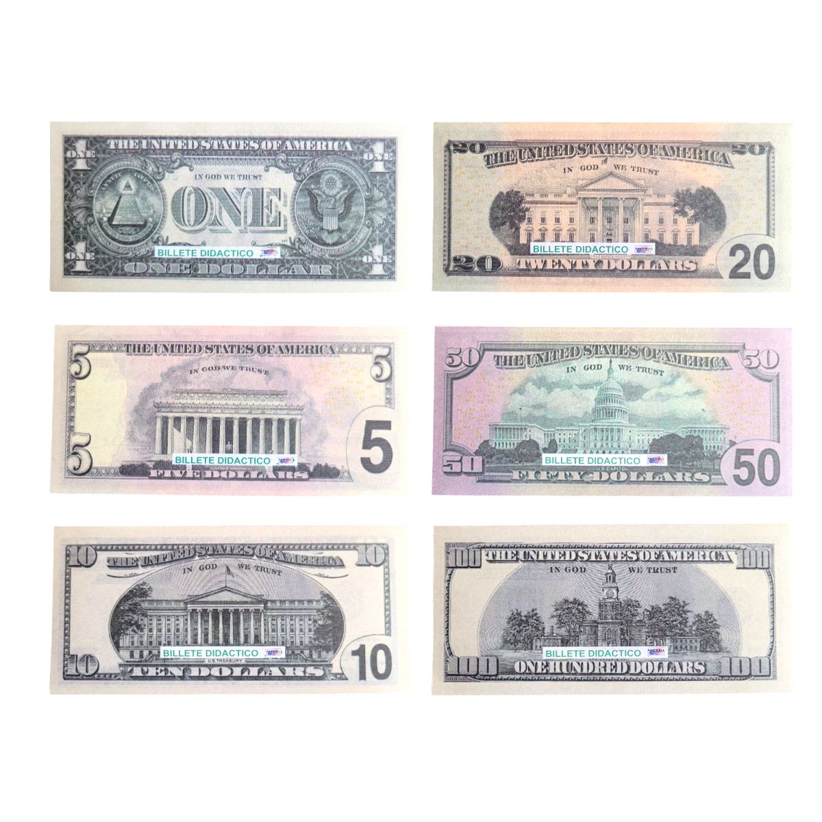 GENERICO - Billetes Didácticos Dólar Surtidos