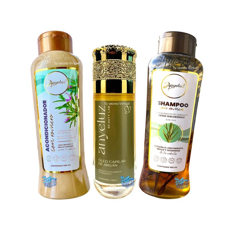 ANYELUZ - Kit x3 Shampoo romero Anyeluz