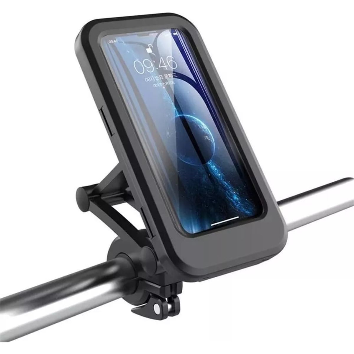GENERICO - Soporte Porta Celular Motobici Impermeable Estuche 360°