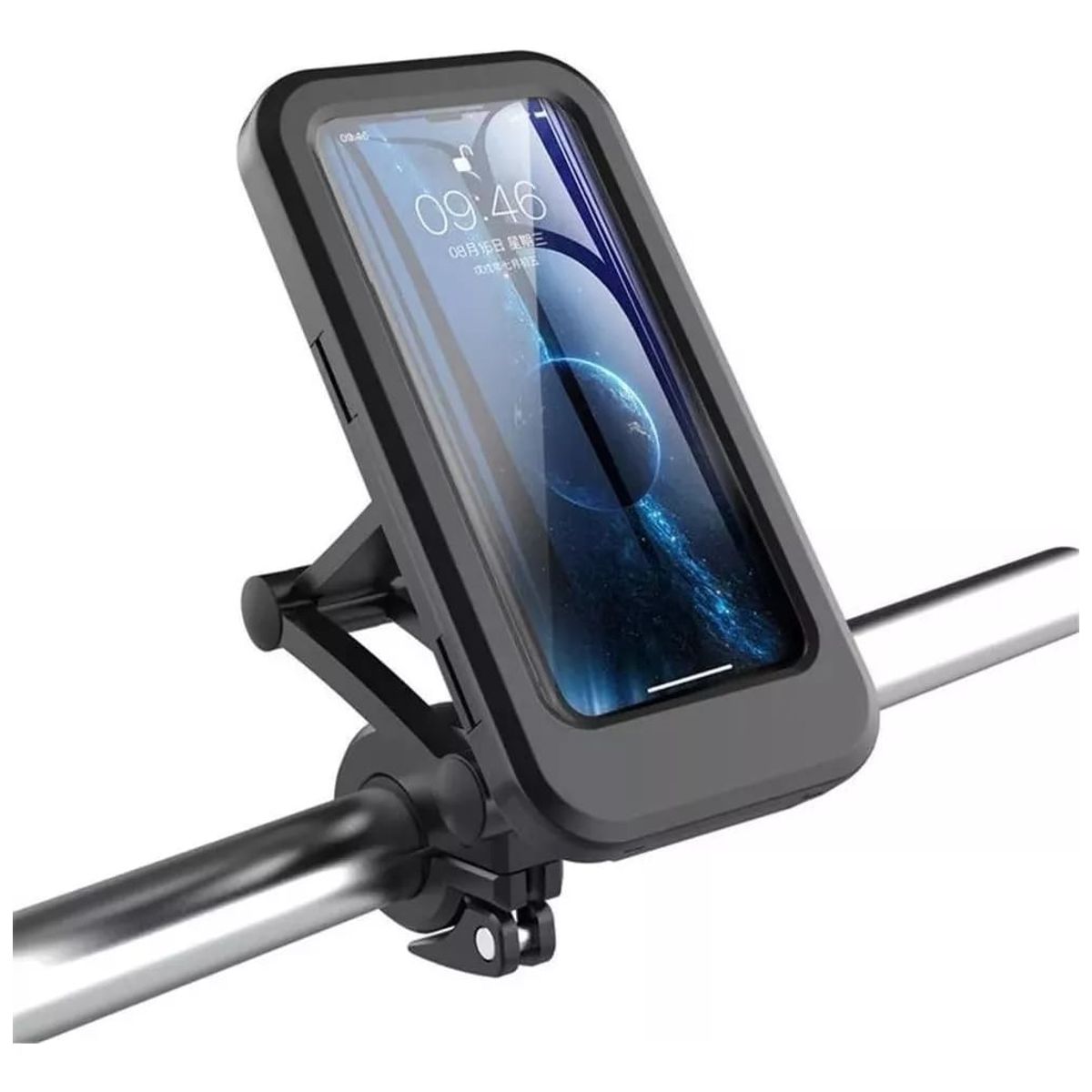 GENERICO - Soporte Porta Celular Motobici Impermeable Estuche 360°
