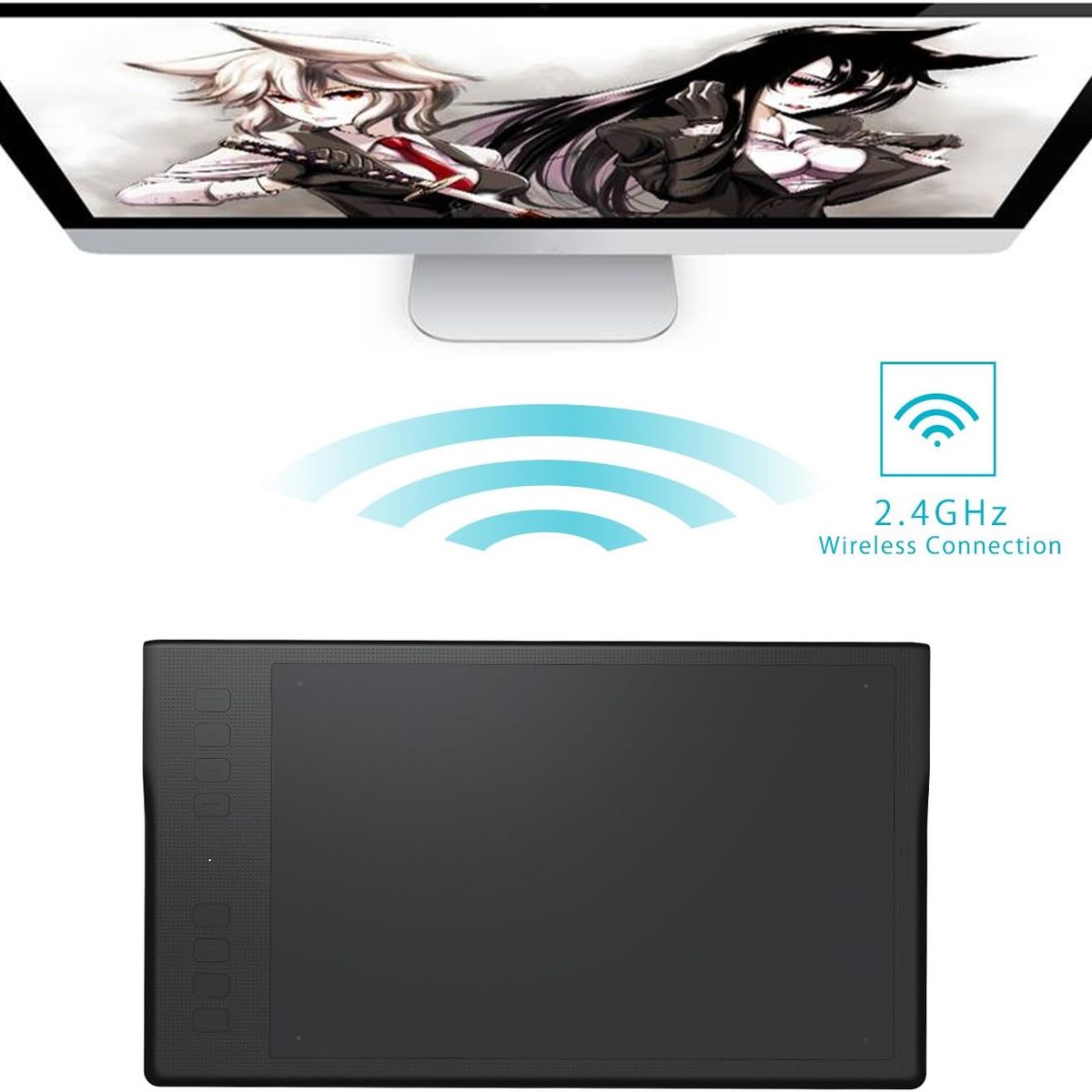 HUION - Tableta Gráfica Inalámbrica Digitalizadora Huion Inspiroy Q11k Clases