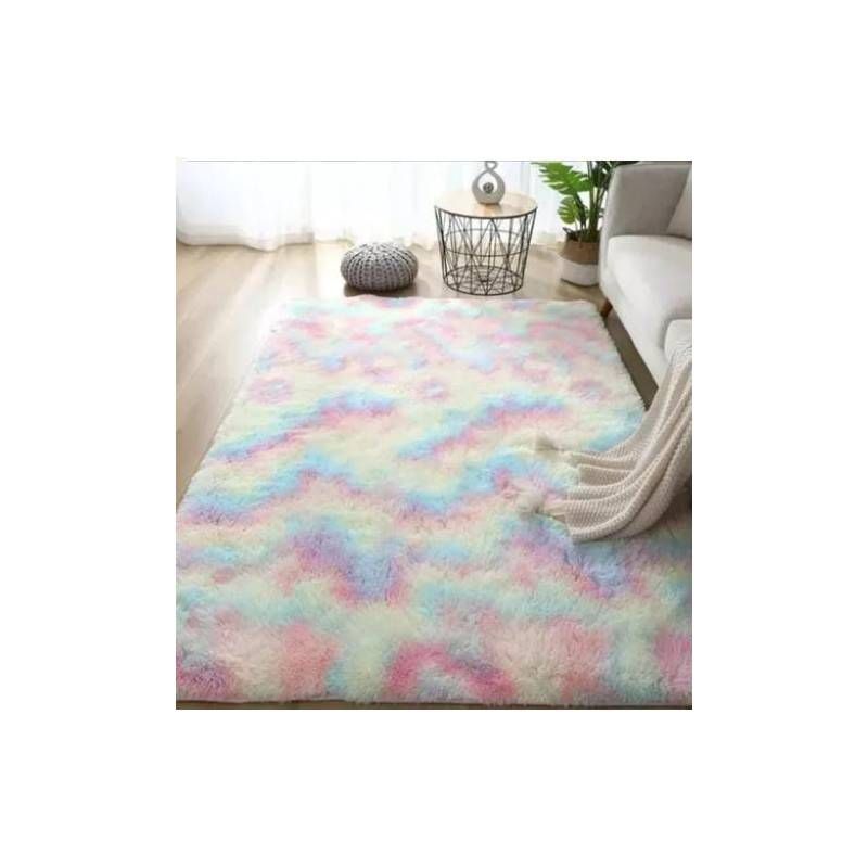 HOME - Alfombra Grande Arcoiris Peludo para sala 2mt X 15mt Decoracion Hogar