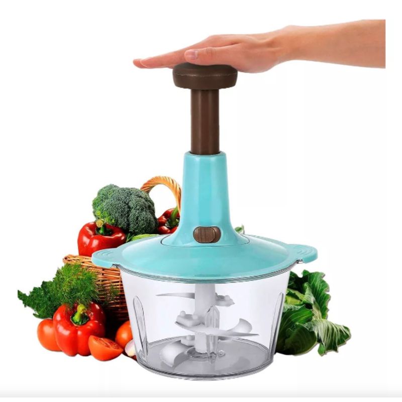 GENERICO - Picadora De Alimentos 2l - Trituradora Manual