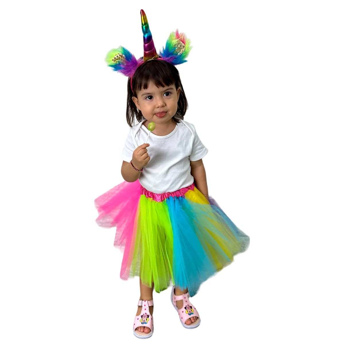 COMPRALOENCASA COM - Disfraz Unicornio Arcoíris Accesorios Halloween Niña OF-1486