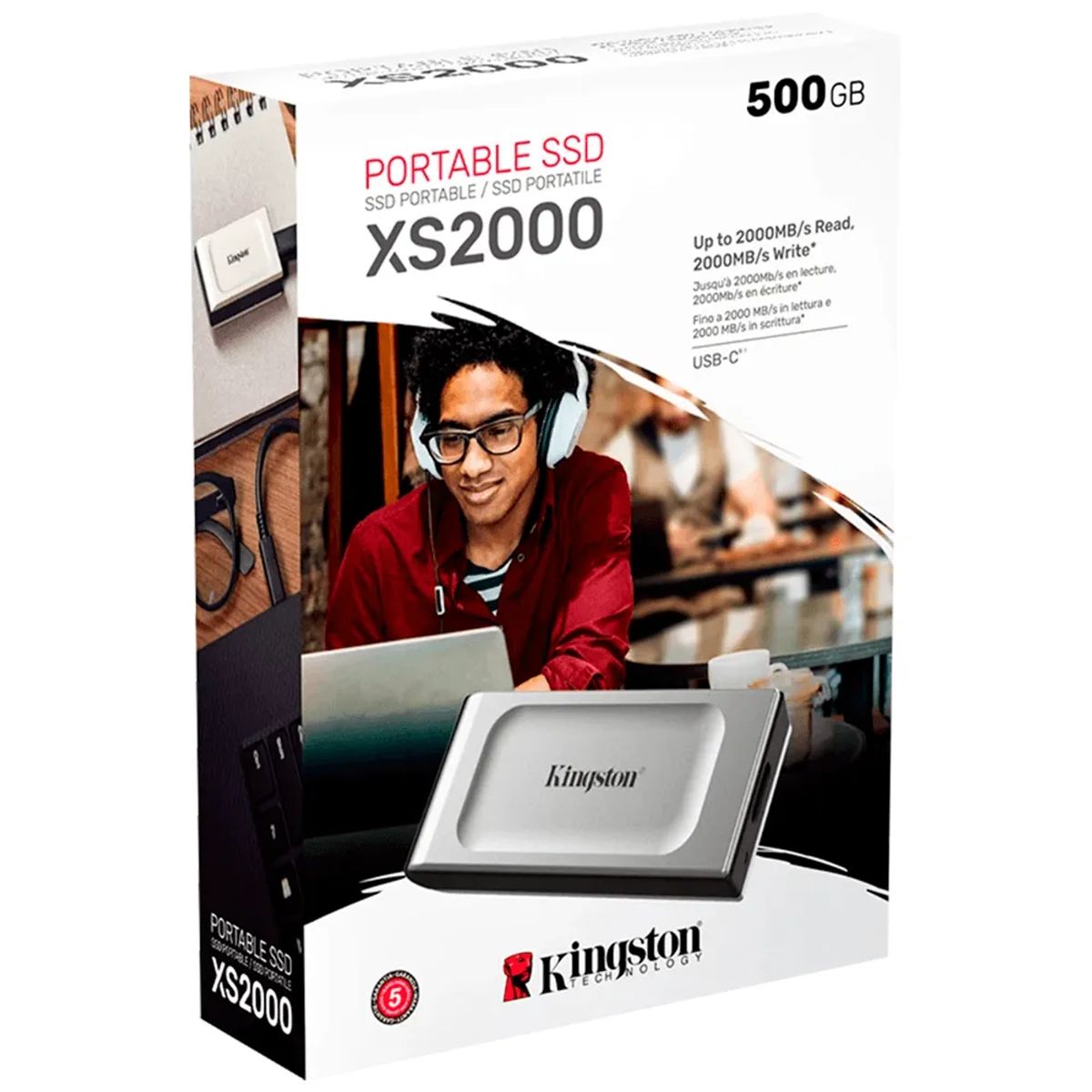KINGSTON - SSD Externo Kingston XS2000 · 500GB · USB 3.2 · USB-C