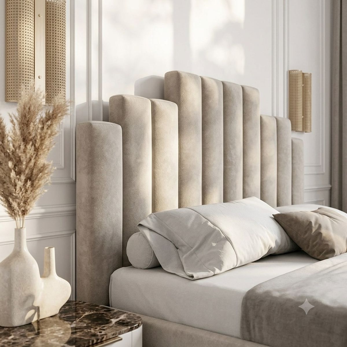 PLUMA HOME - Cabecero Estilo GRIEGO SEMI-Doble