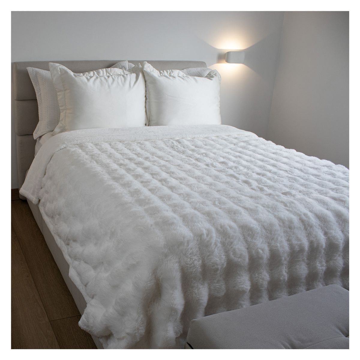 HOMETEX - COBIJA TÉRMICA MONACO  BLANCA