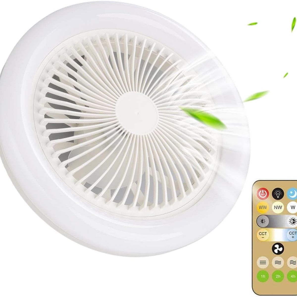 GENERICO - Bombillo - Ventilador de techo de 3 velocidades con ajuste de brillo