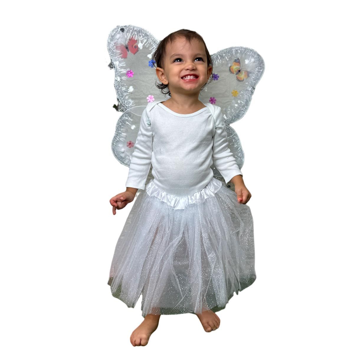 COMPRALOENCASA COM - Disfraz Ángel Blanco Alas Tutú Halloween Niña Fiesta OF-1500