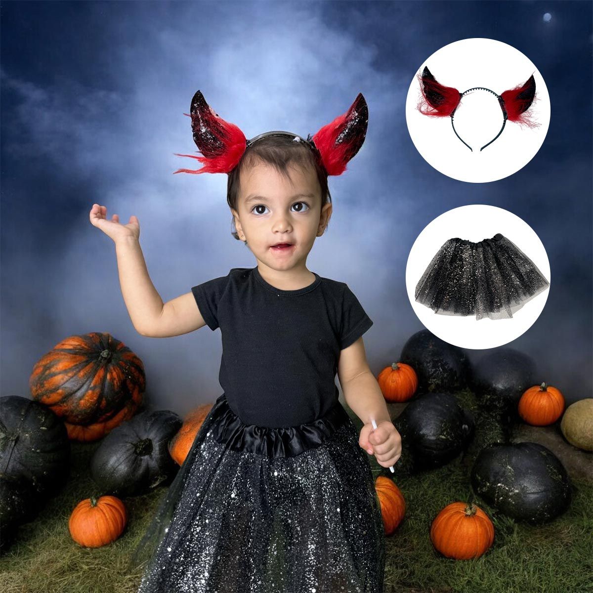 COMPRALOENCASA COM - Disfraz Cuernos Tutú Halloween Niña Fiesta Disfraces OF-1489