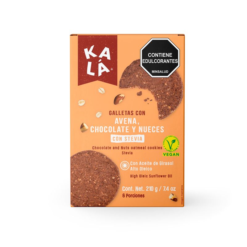 GRECO - Galletas Kalá con Avena chocolate y nueces 210g