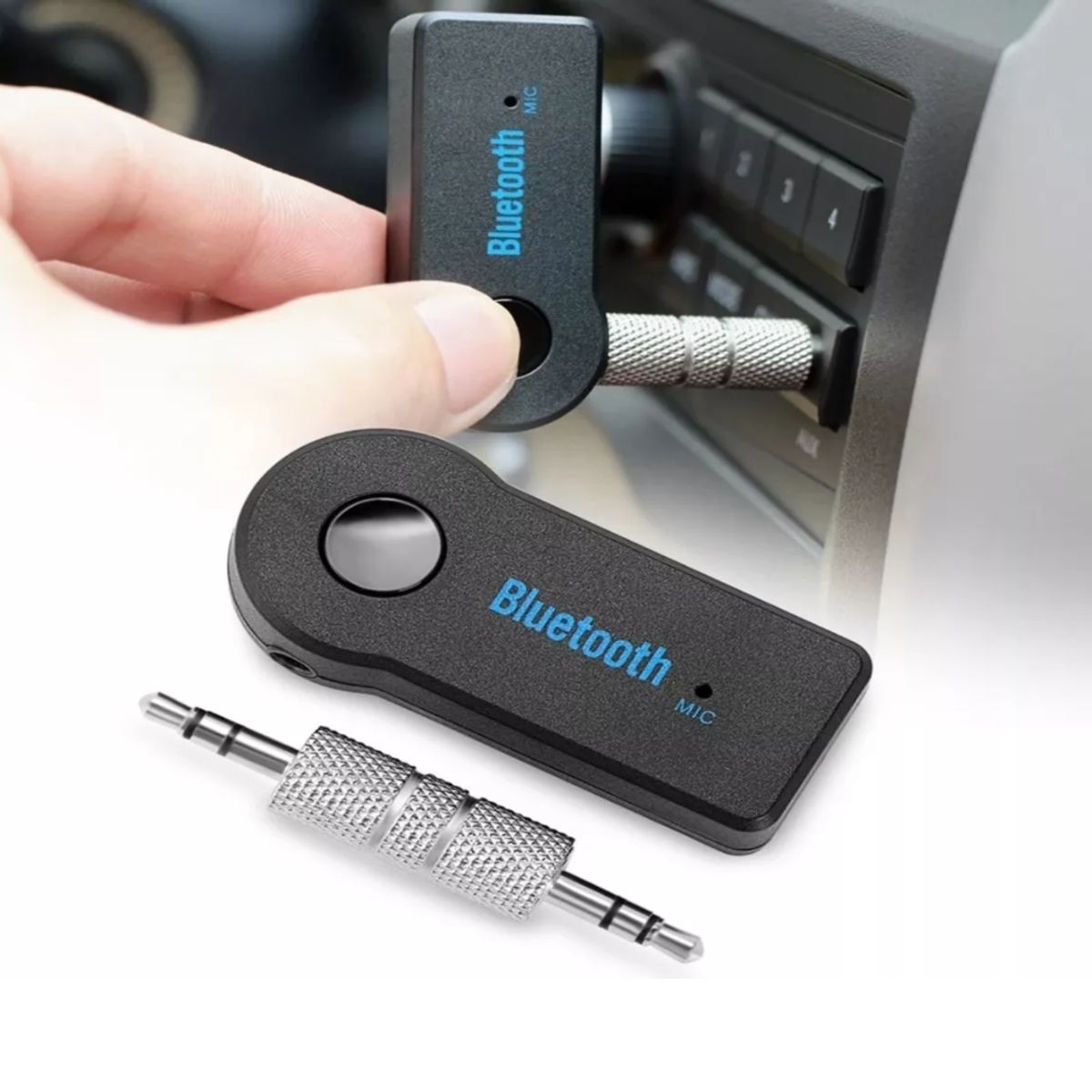 GENERICO - Transmisor Bluetooth Carro Adaptador Convertidor + Microfono