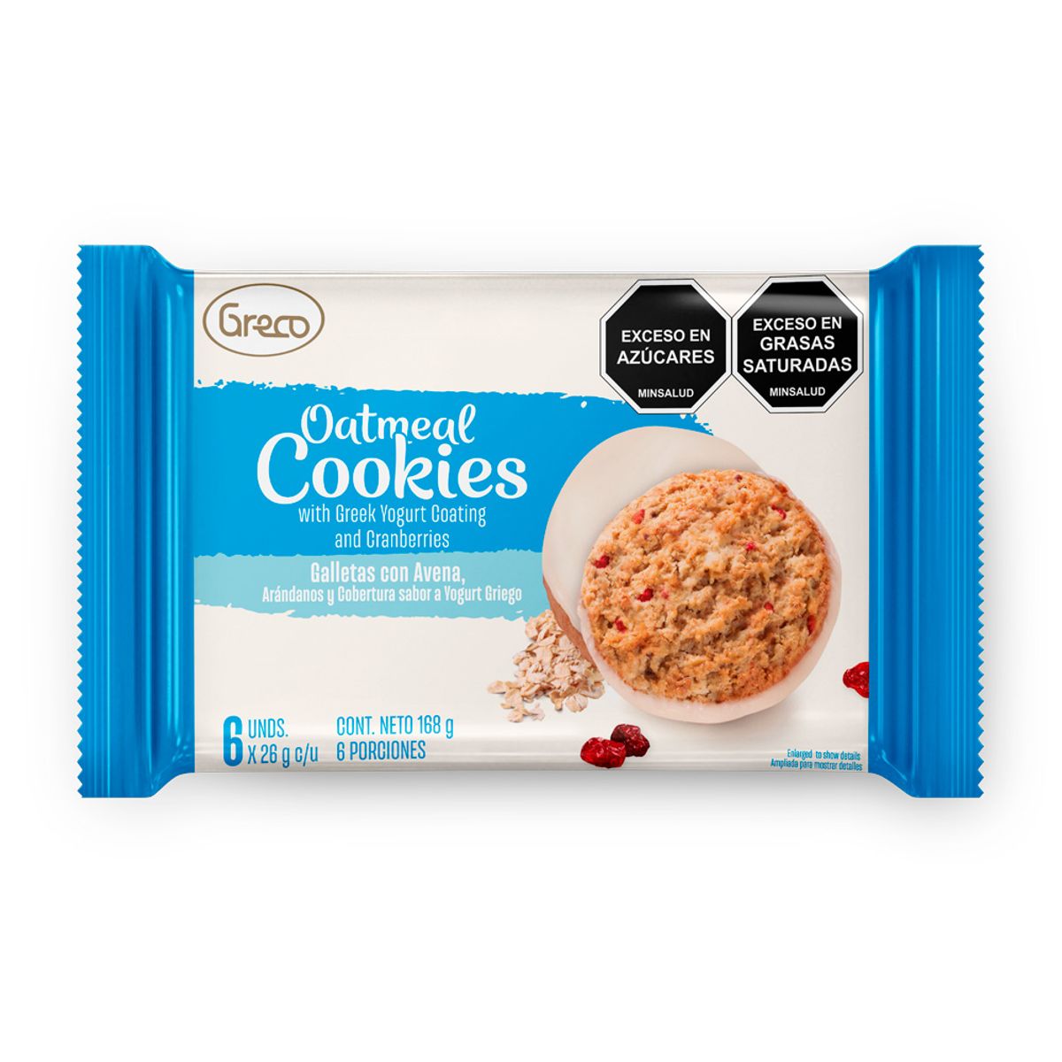 GRECO - Galletas con Avena y Yogurt griego 168g Greco