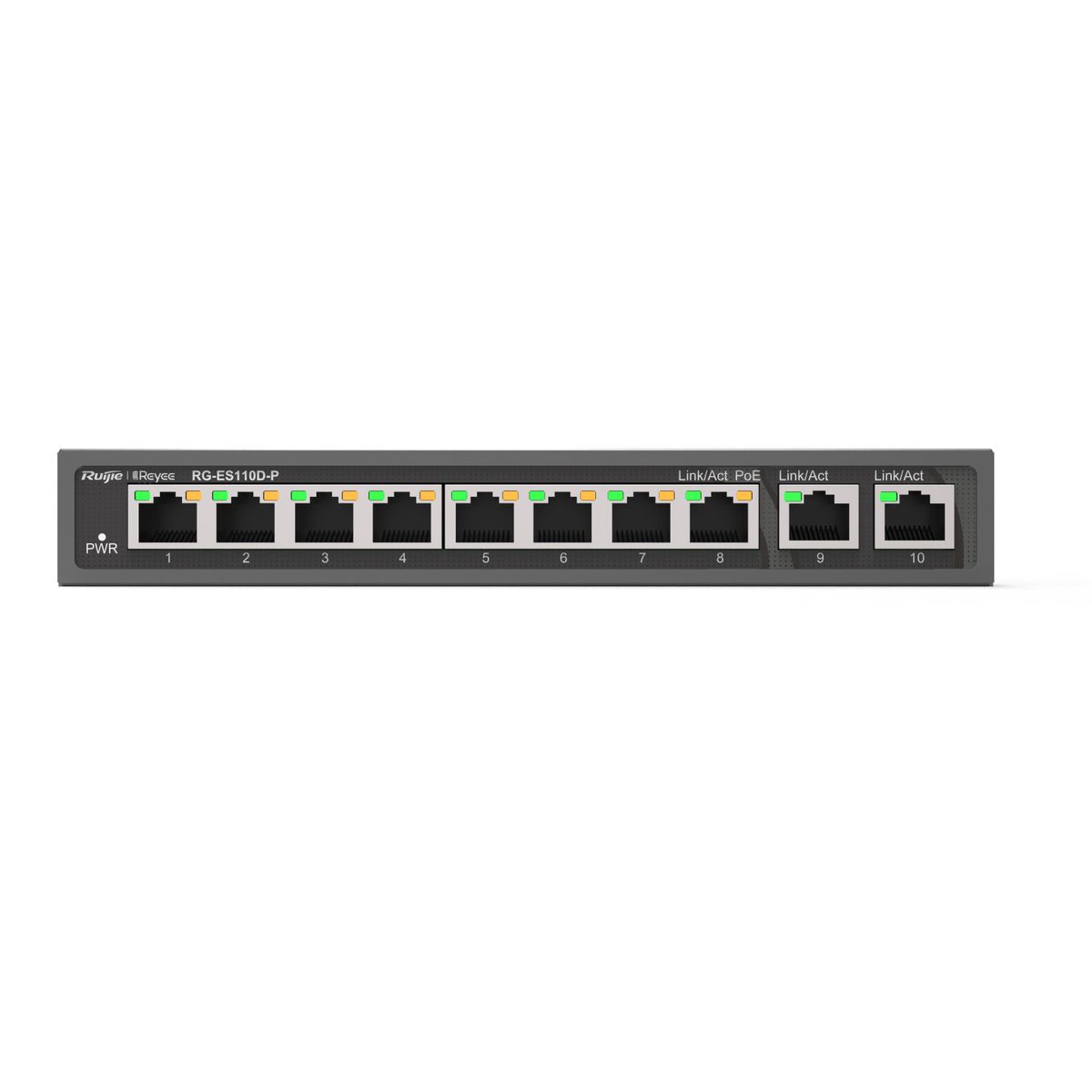 RUIJIE REYEE - Switch De 8 Puertos Poe 10/100mb+ 2 Ptos De 1gb