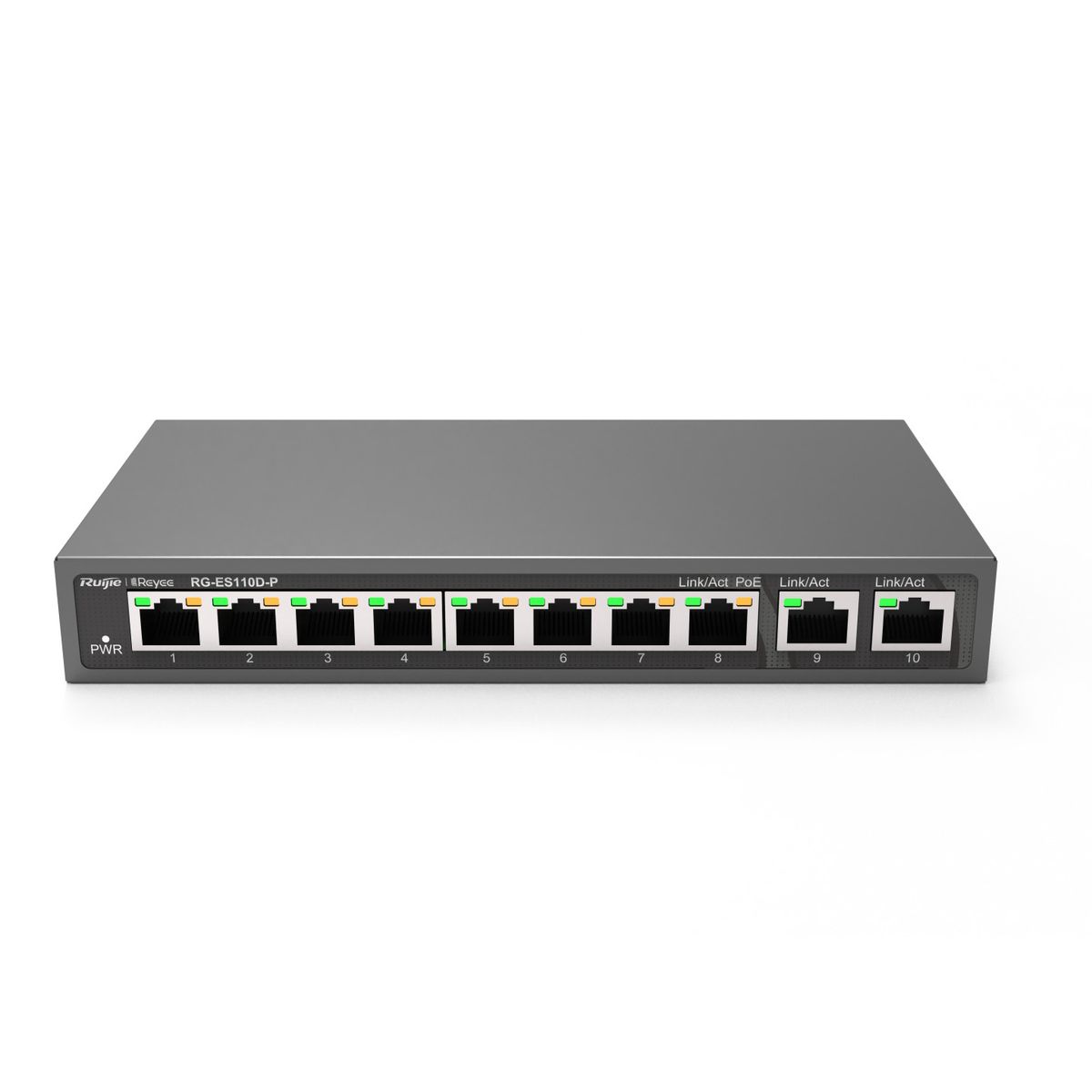 RUIJIE REYEE - Switch De 8 Puertos Poe 10/100mb+ 2 Ptos De 1gb
