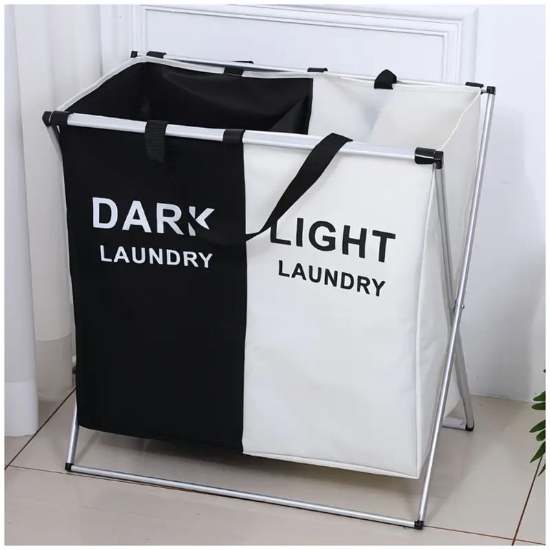 ONE PIXEL - Organizador De Ropa Cesta Plegable 2 Espacios