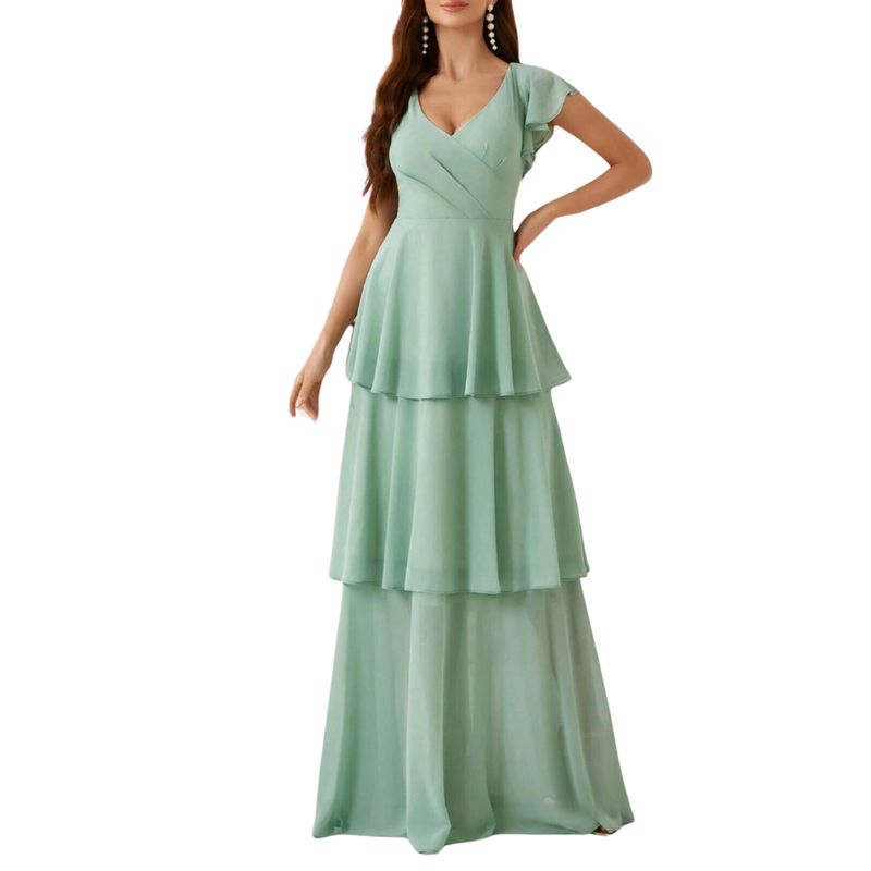 YURELKSHOP - VESTIDO DE FIESTA ELEGANTE BODA GRADO GALA
