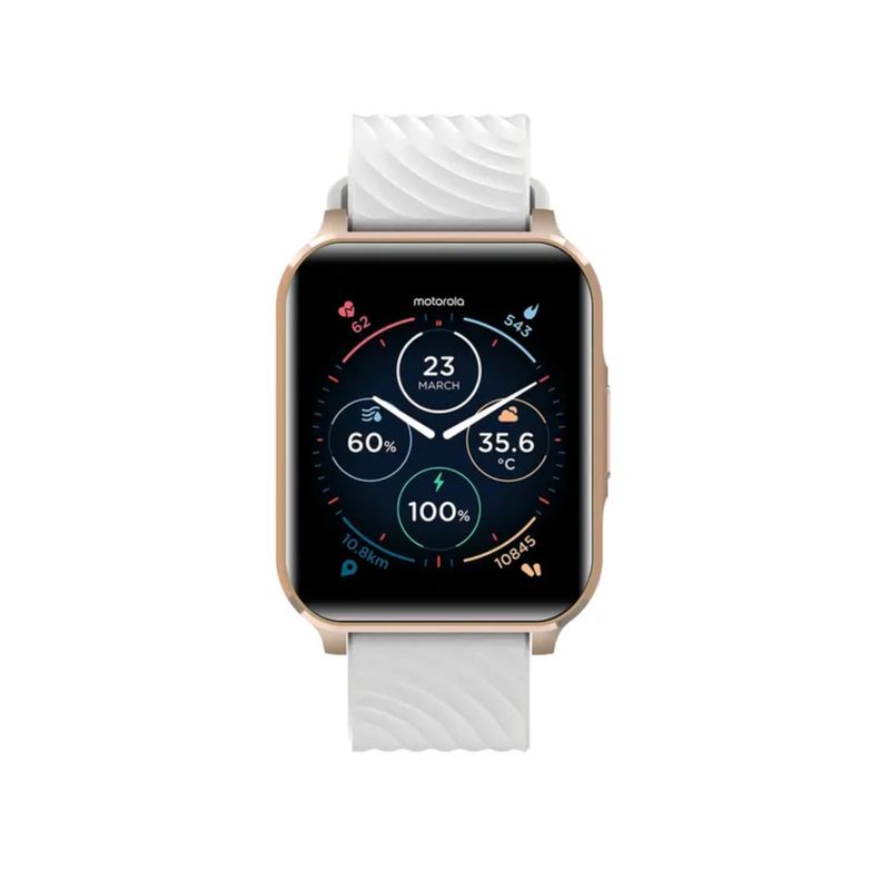 MOTOROLA - Reloj MOTOROLA MotoWatch 70 42,926 mm caja de Aluminio Oro Rosa Blanco