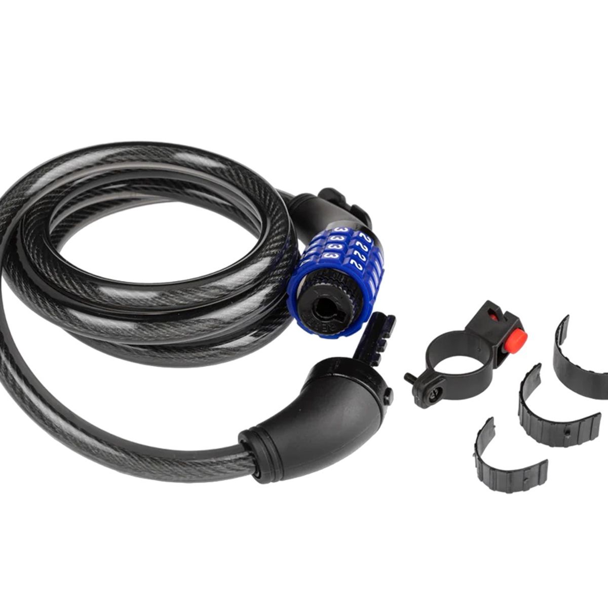 GW - Candado Guaya Bicicleta Seguridad Clave 4 Dígitos + Soporte