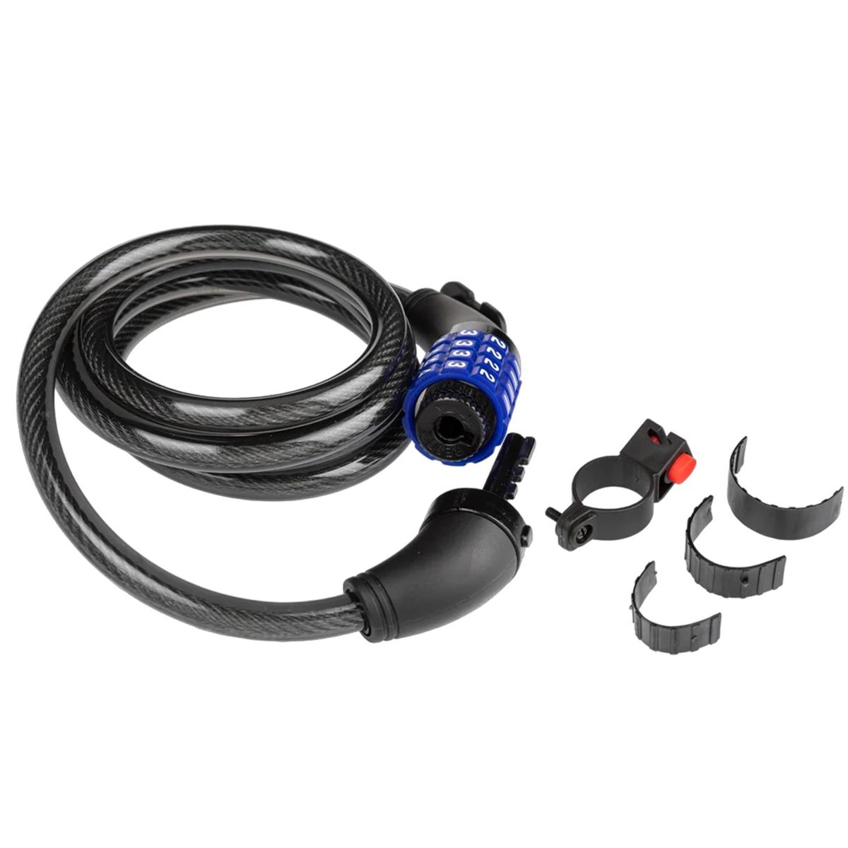 GW - Candado Guaya Bicicleta Seguridad Clave 4 Dígitos + Soporte