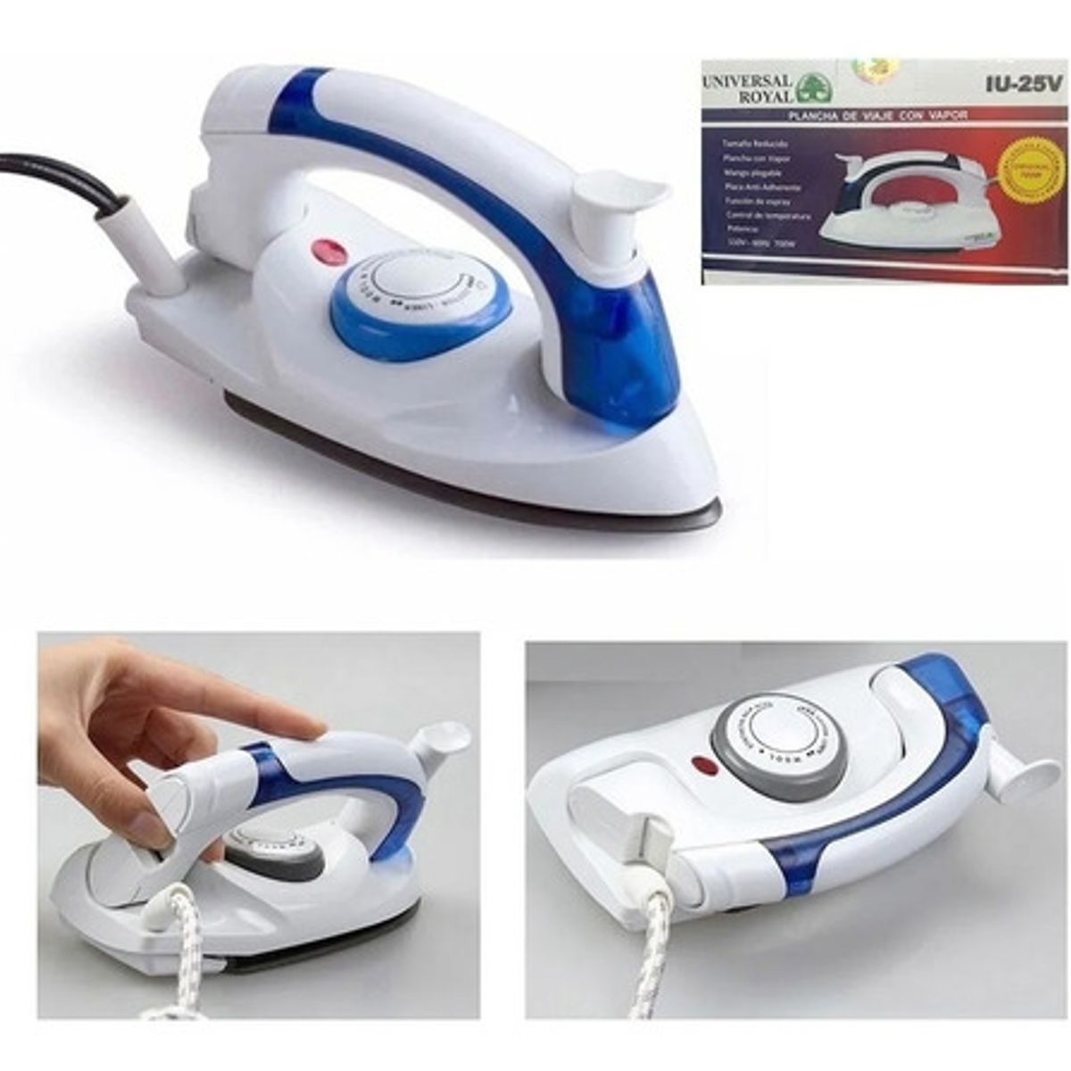 UNIVERSAL - Plancha Viajera Para Ropa Antiadherente Vapor Spray Y Seca
