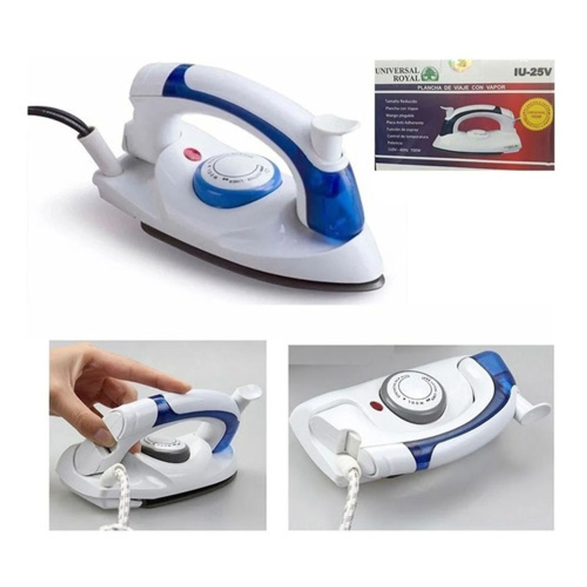 UNIVERSAL - Plancha Viajera Para Ropa Antiadherente Vapor Spray Y Seca