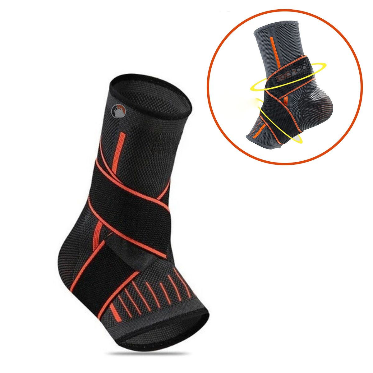 ZOCOCIO - Tobillera Deportiva Ortopédica Ajustable Soporte De Tobillo