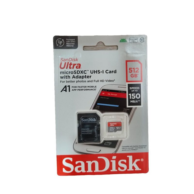 SANDISK - Memoria Micro Sd Sandisk Ultra 512Gb 150 Mb/s.