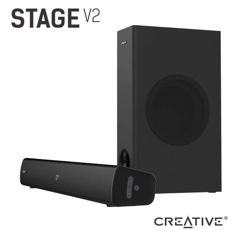 CREATIVE LABS - BARRA DE SONIDO CREATIVE STAGE V2 -GAMER-PC-TV-CONSOLA-BLUETOOTH