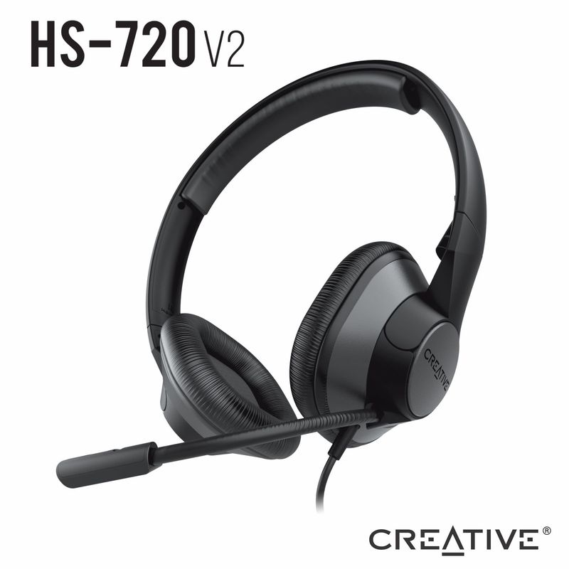 CREATIVE LABS - MANOS LIBRES  HI-FI  PRO CREATIVE HEADSET HS-720 V2 - COLOR NEGRO