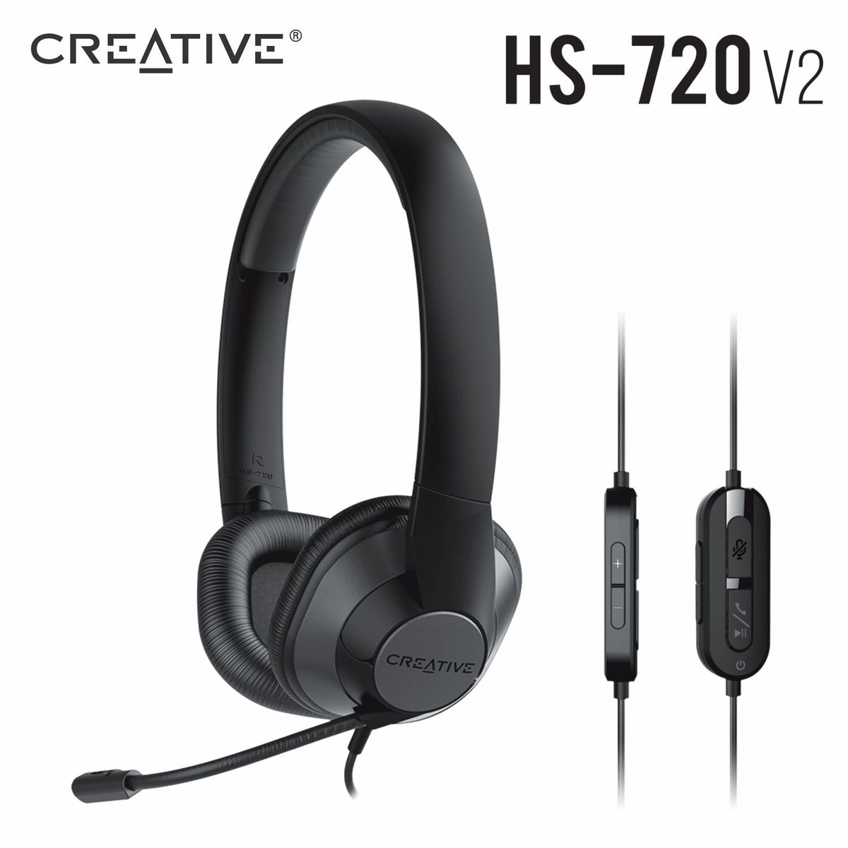 CREATIVE LABS - MANOS LIBRES  HI-FI  PRO CREATIVE HEADSET HS-720 V2 - COLOR NEGRO