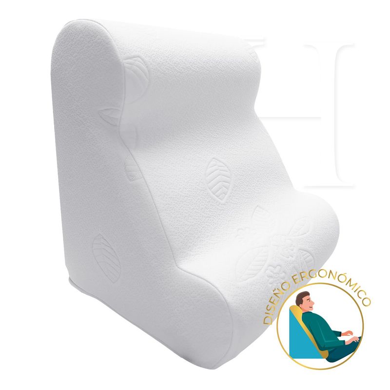 MALAIA HOME - Cojín TV Paradise Blanco Ergonómico de Malaia Home